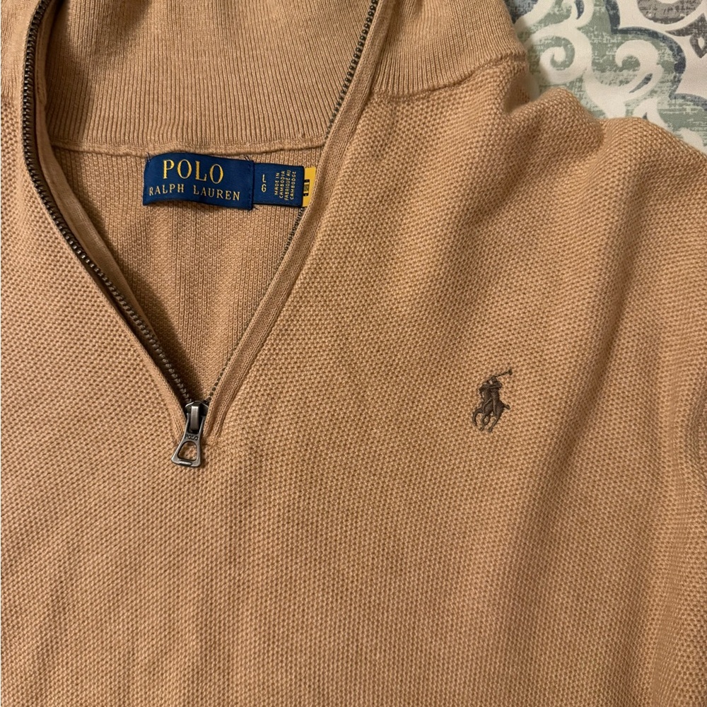 Polo Ralph Lauren 1/4 zip Sweater men’s L - Picture 4 of 5